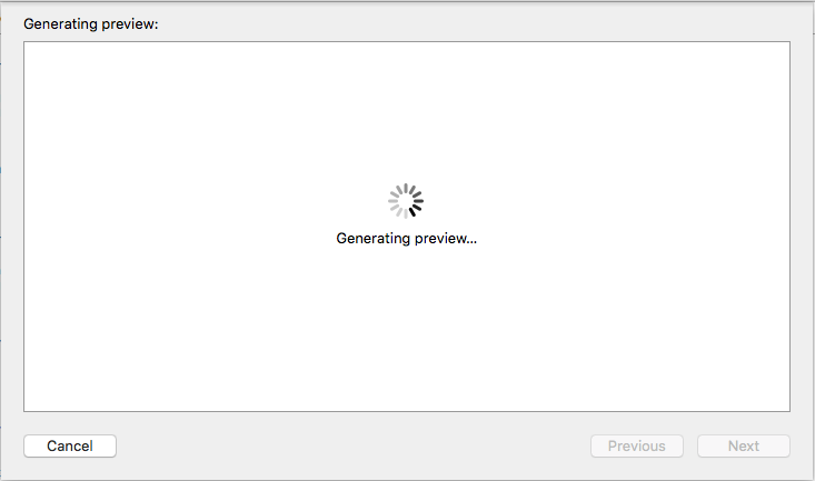 Generating preview